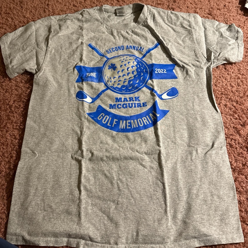 Gray Mark McGuire Golf Memorial T-Shirt